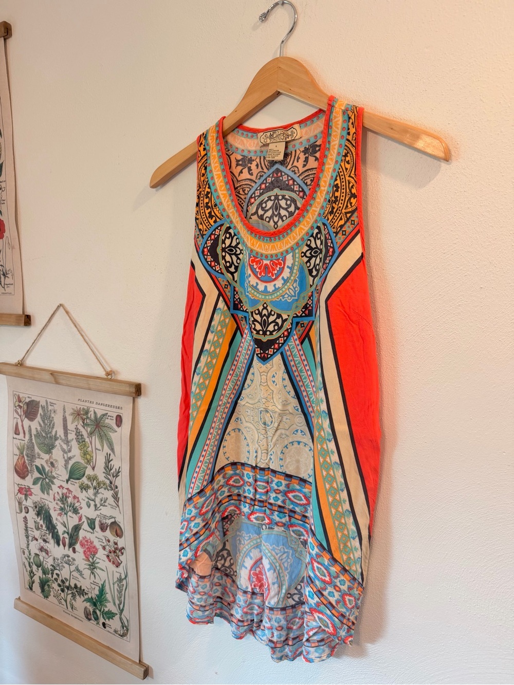 Flying Tomato - Large - Multicolor Boho Tank Top
